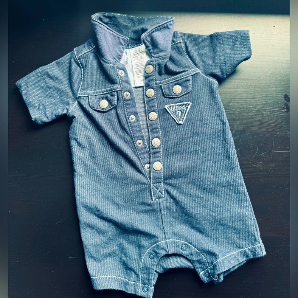 Baby Guess - Denim Romper - 3-6 months
